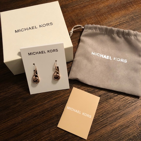 Michael Kors Jewelry - Michael Kors Logo Padlock Drop Earrings